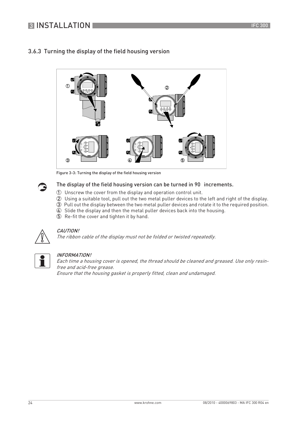 Installation | KROHNE IFC 300 Converter EN User Manual | Page 24 / 192