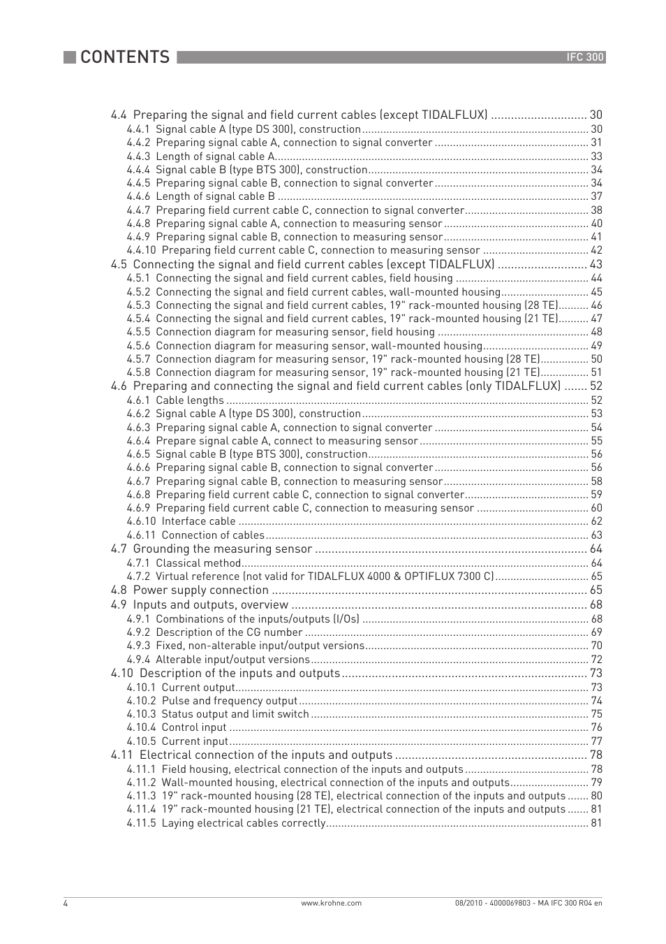 KROHNE IFC 300 Converter EN User Manual | Page 4 / 192