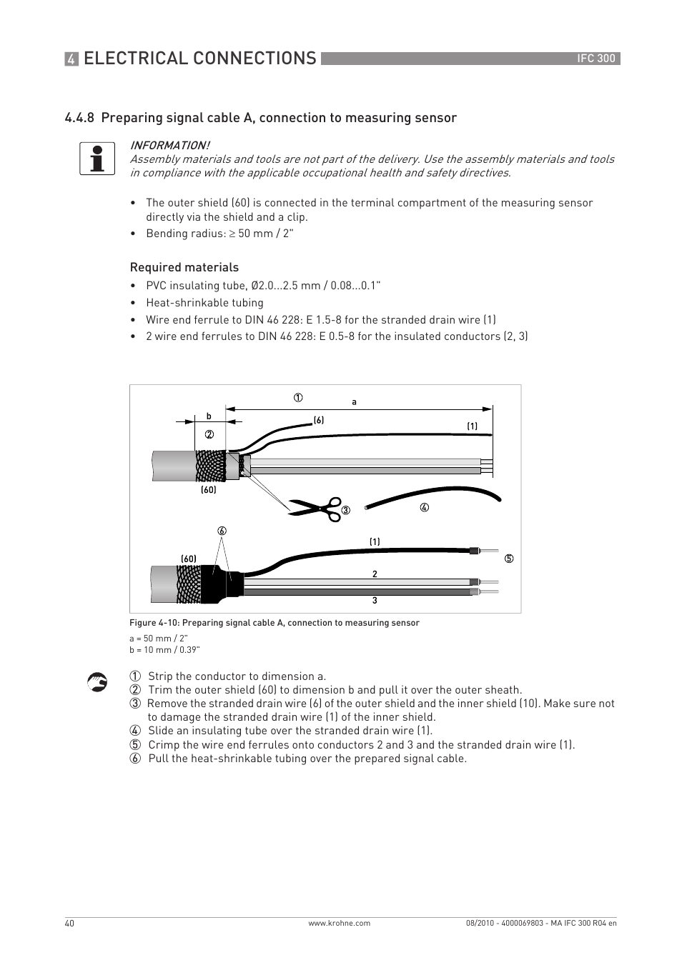 Electrical connections | KROHNE IFC 300 Converter EN User Manual | Page 40 / 192