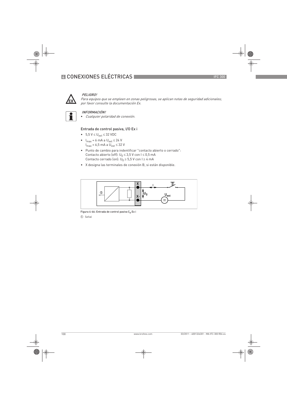 Conexiones eléctricas | KROHNE IFC 300 Converter ES User Manual | Page 100 / 196