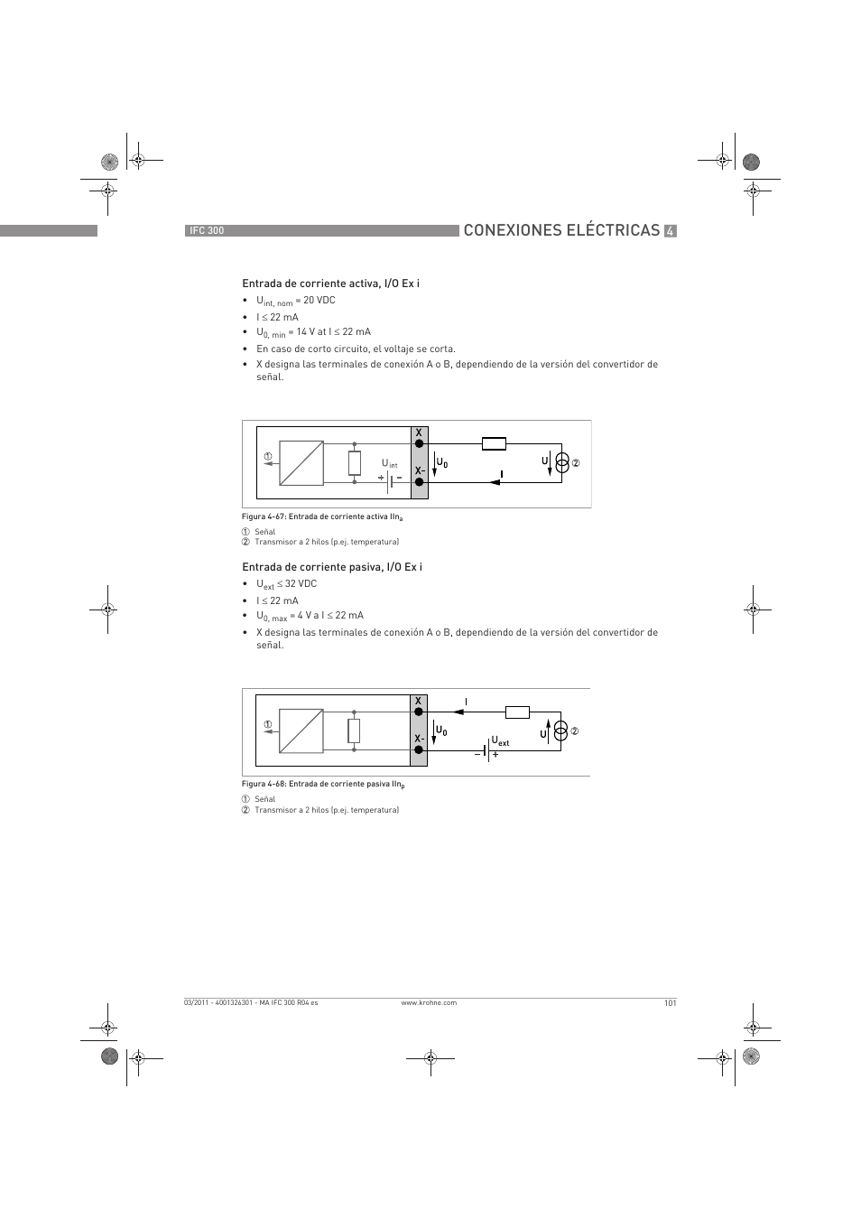 Conexiones eléctricas | KROHNE IFC 300 Converter ES User Manual | Page 101 / 196