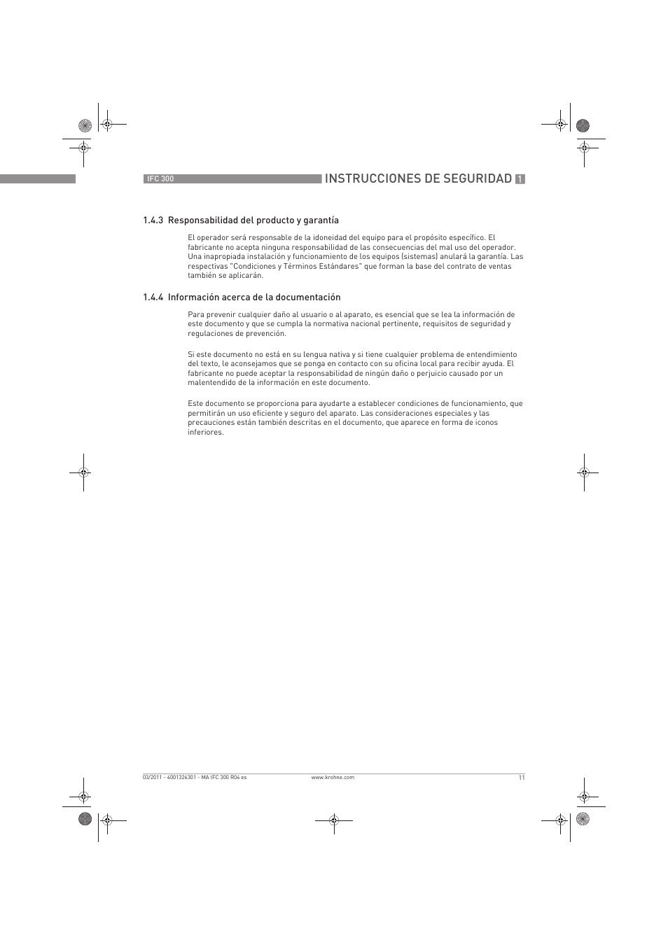 Instrucciones de seguridad | KROHNE IFC 300 Converter ES User Manual | Page 11 / 196