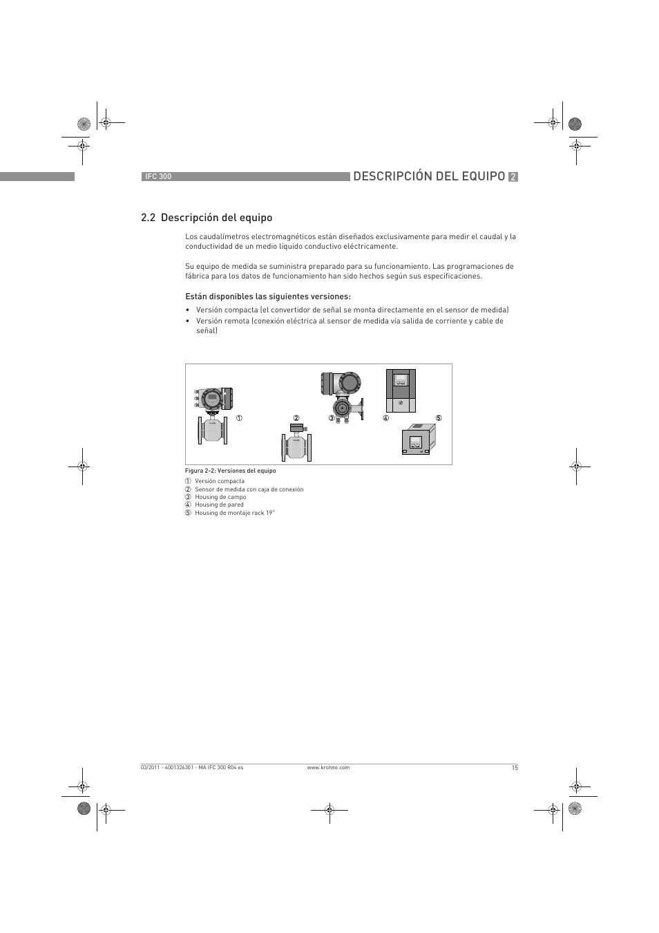 Descripción del equipo, 2 descripción del equipo | KROHNE IFC 300 Converter ES User Manual | Page 15 / 196