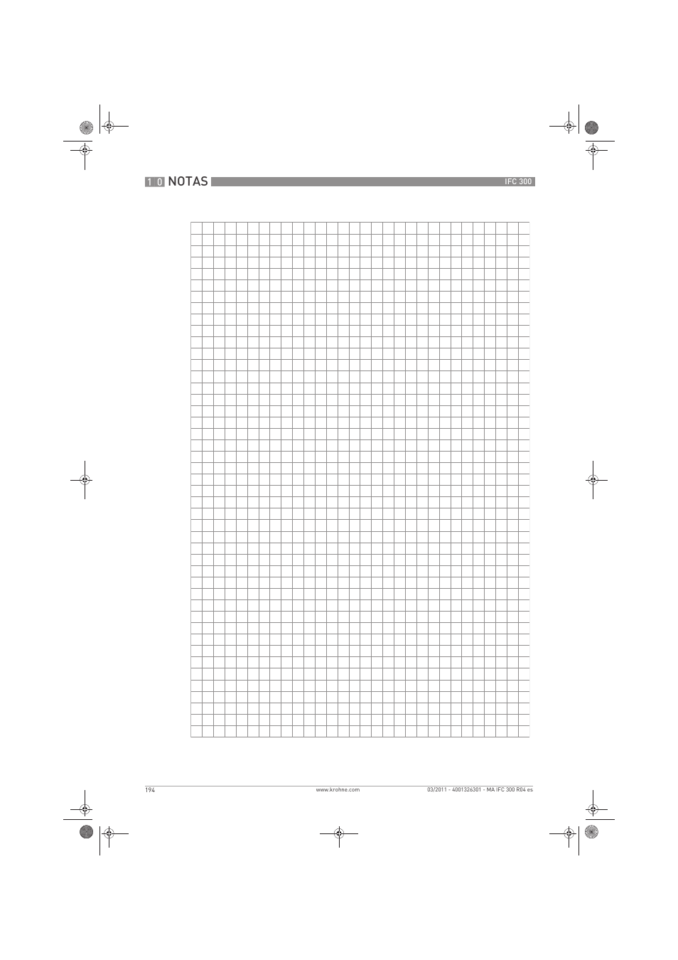 Notas | KROHNE IFC 300 Converter ES User Manual | Page 194 / 196