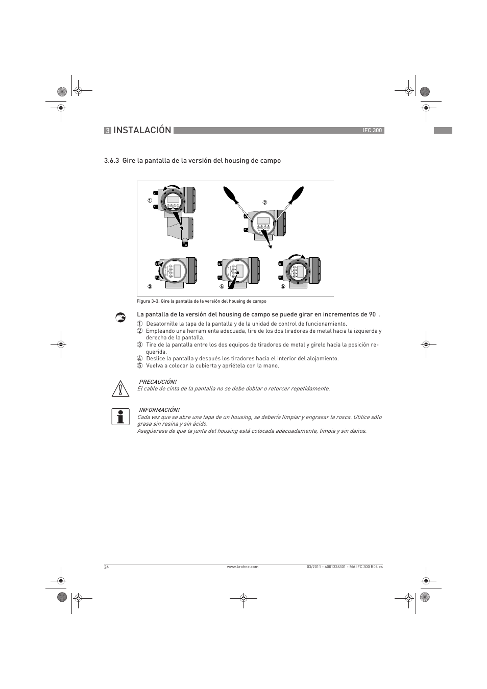 Instalación | KROHNE IFC 300 Converter ES User Manual | Page 24 / 196