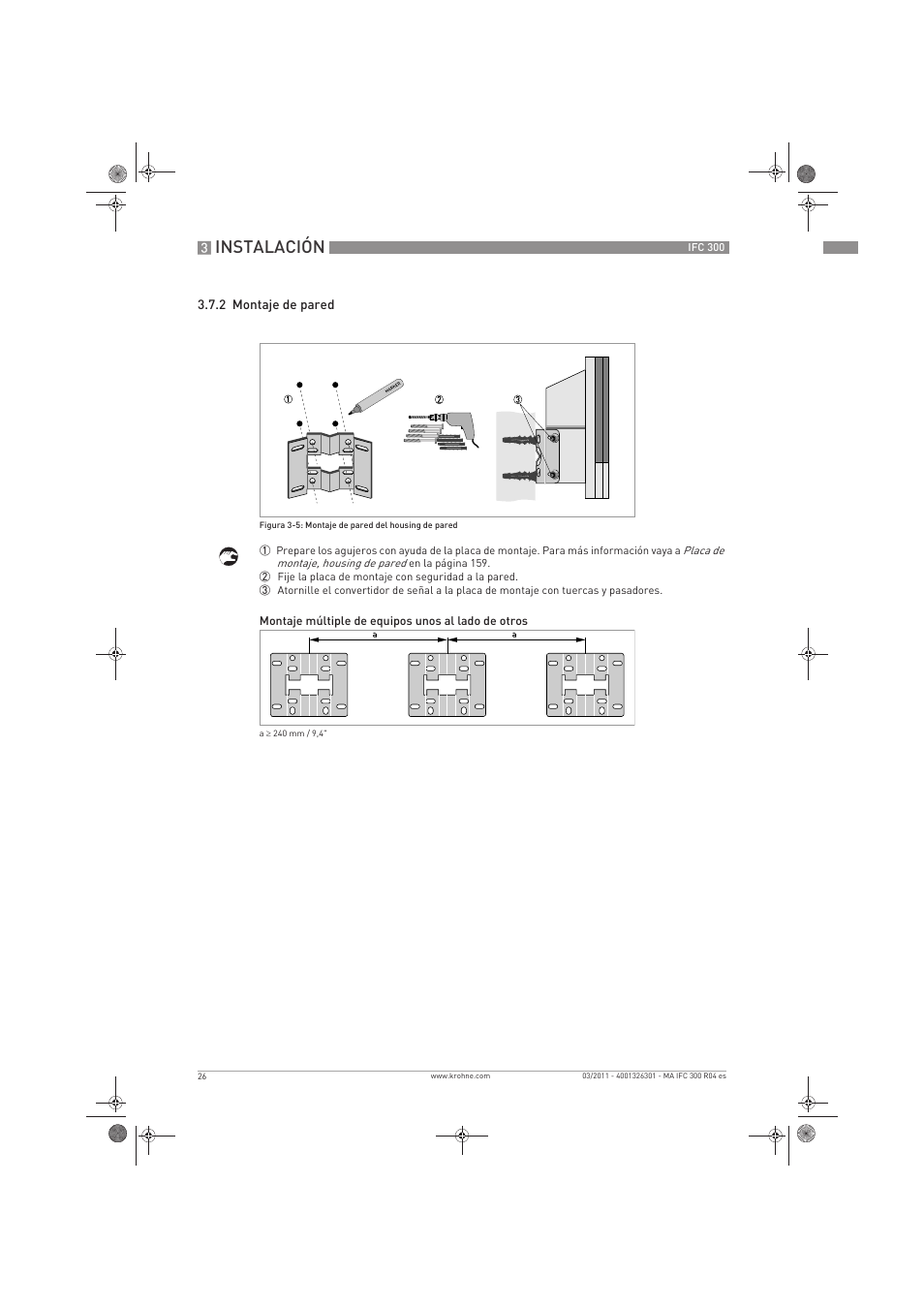 Instalación | KROHNE IFC 300 Converter ES User Manual | Page 26 / 196