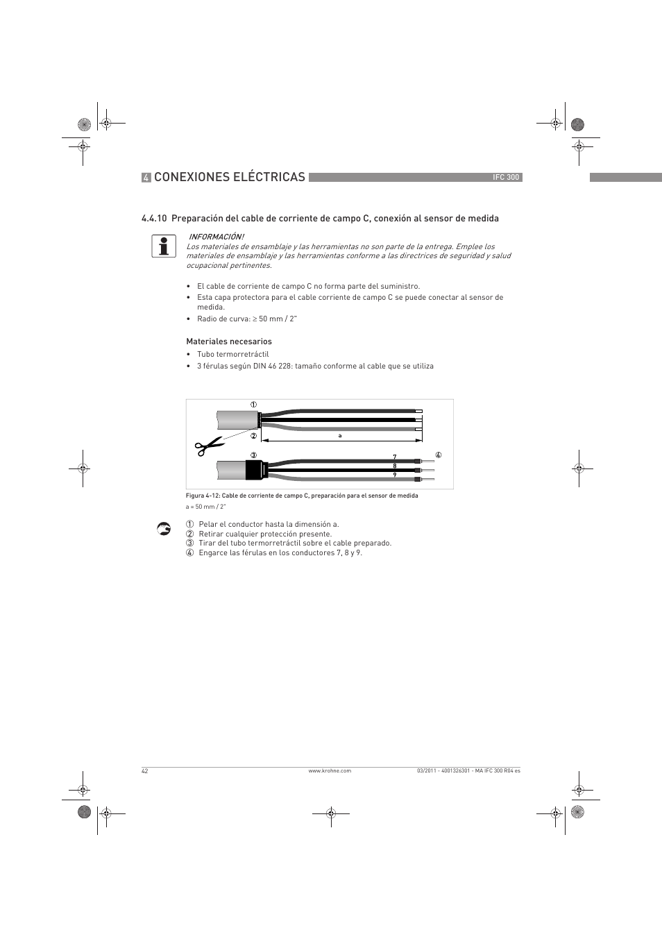 Conexiones eléctricas | KROHNE IFC 300 Converter ES User Manual | Page 42 / 196