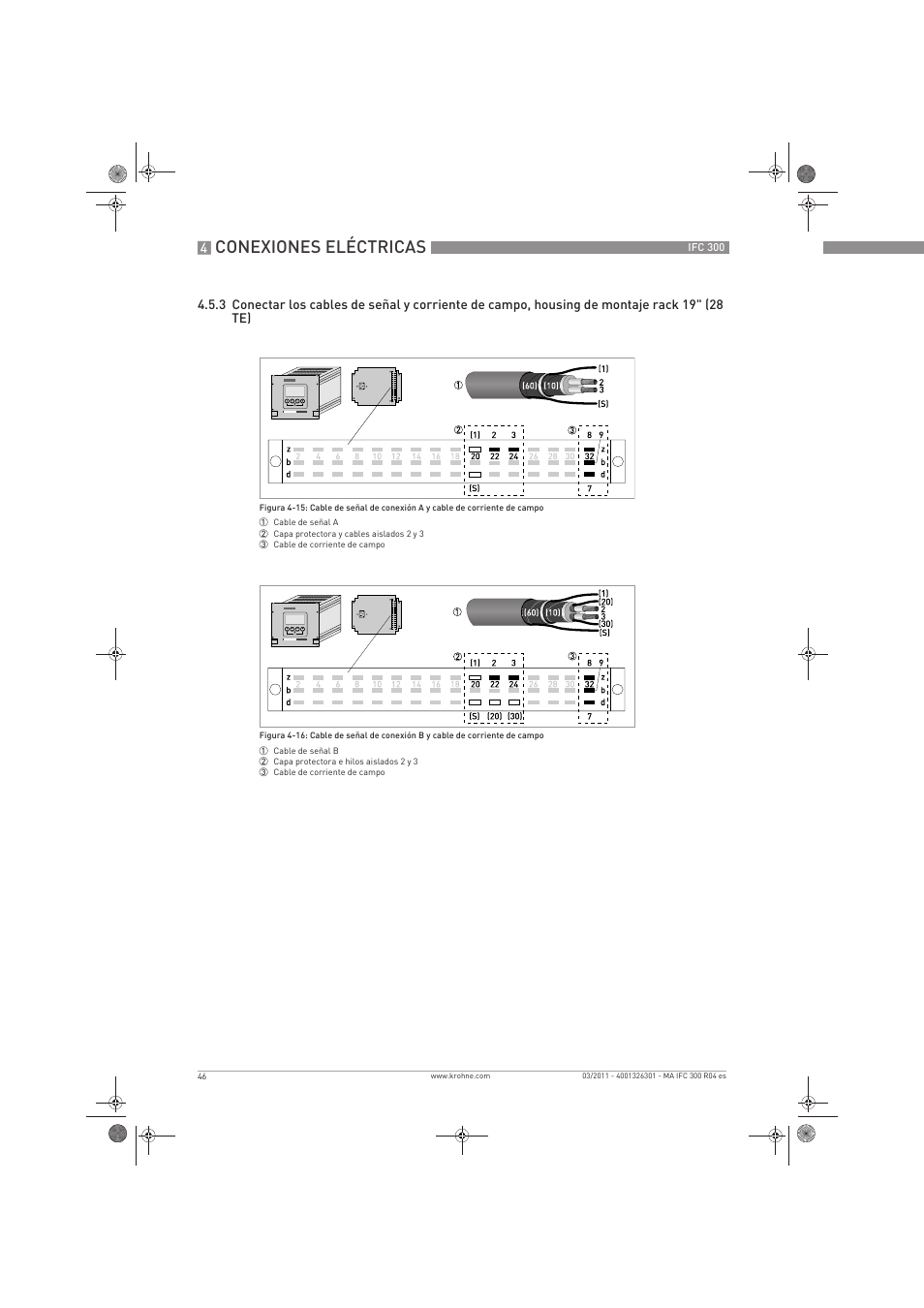 Conexiones eléctricas | KROHNE IFC 300 Converter ES User Manual | Page 46 / 196