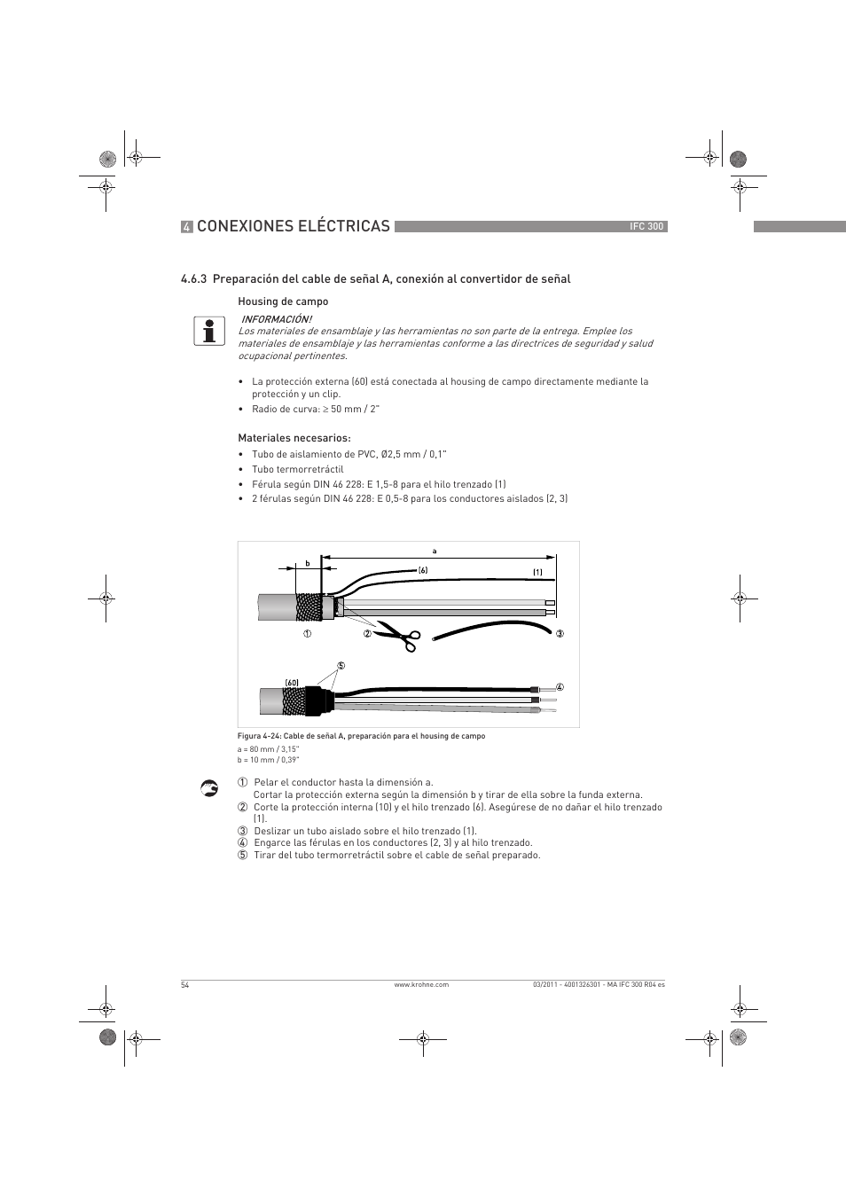 Conexiones eléctricas | KROHNE IFC 300 Converter ES User Manual | Page 54 / 196