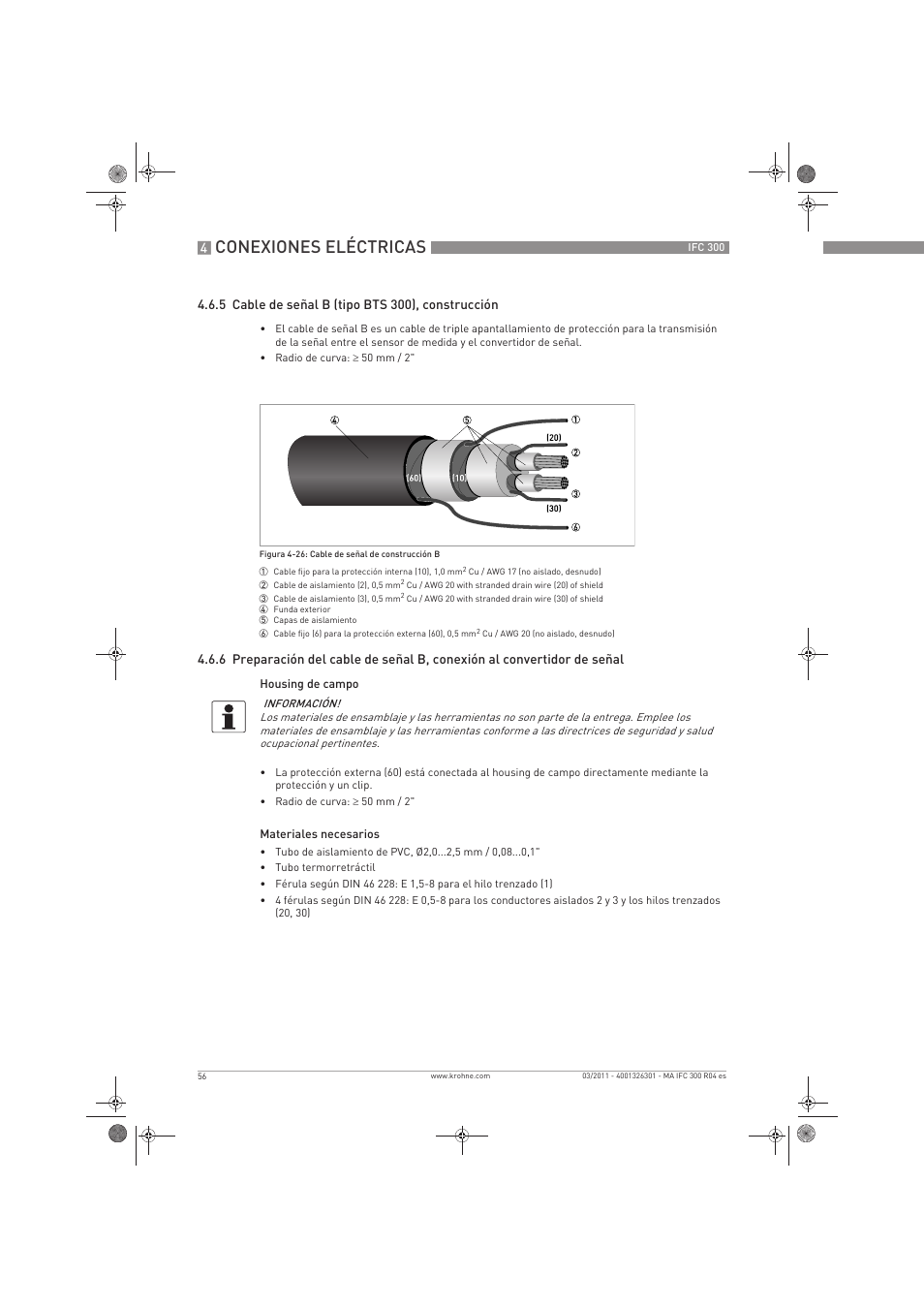 Conexiones eléctricas | KROHNE IFC 300 Converter ES User Manual | Page 56 / 196