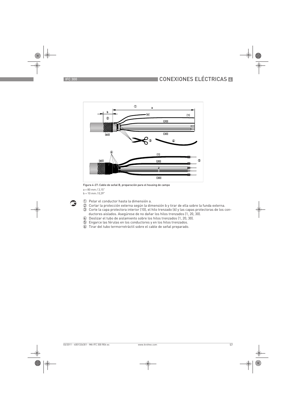 Conexiones eléctricas | KROHNE IFC 300 Converter ES User Manual | Page 57 / 196