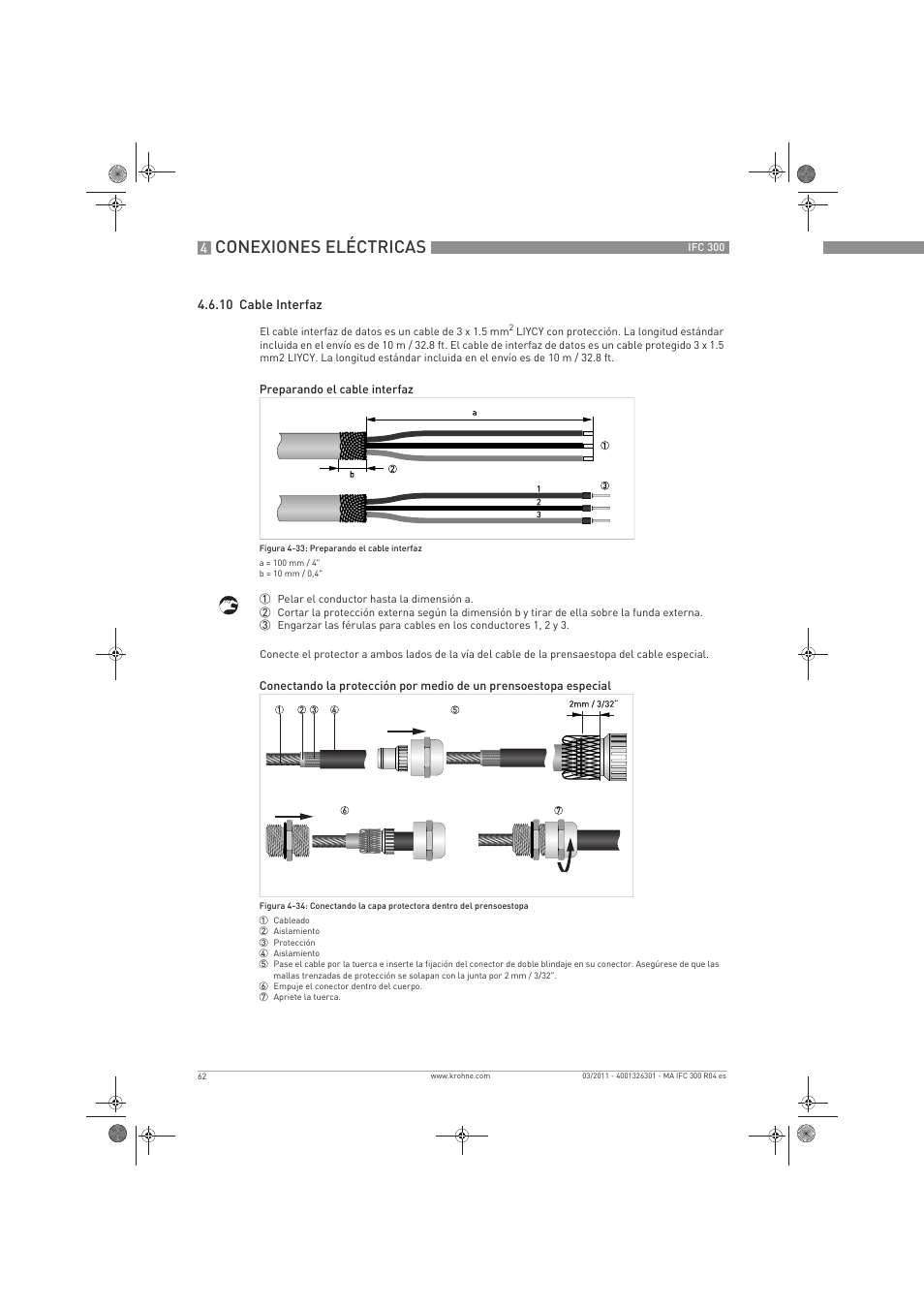 Conexiones eléctricas | KROHNE IFC 300 Converter ES User Manual | Page 62 / 196