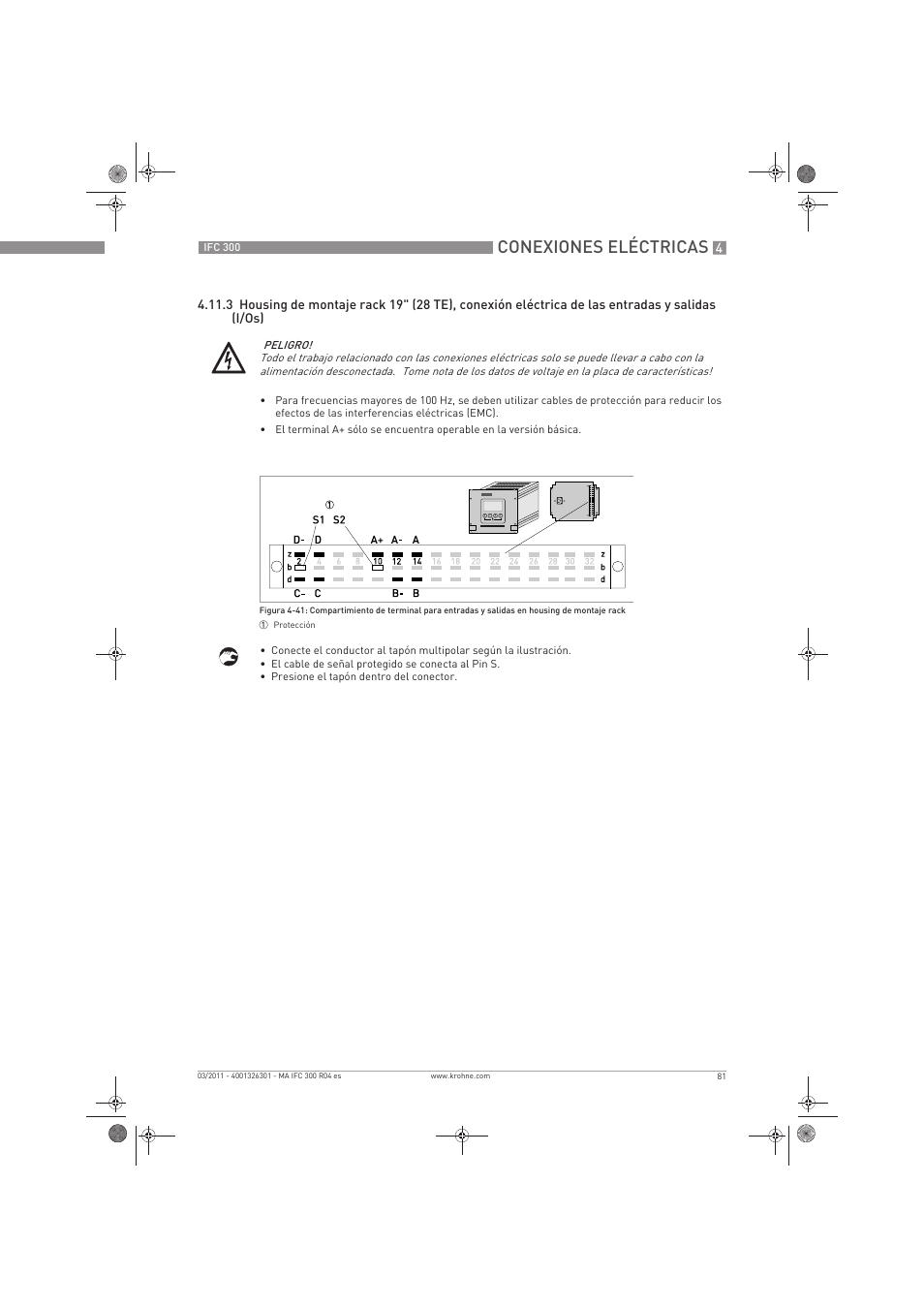 Conexiones eléctricas | KROHNE IFC 300 Converter ES User Manual | Page 81 / 196