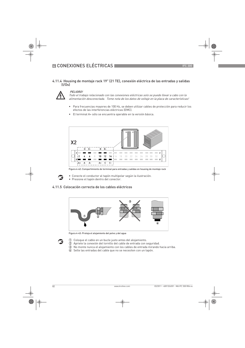 Conexiones eléctricas | KROHNE IFC 300 Converter ES User Manual | Page 82 / 196