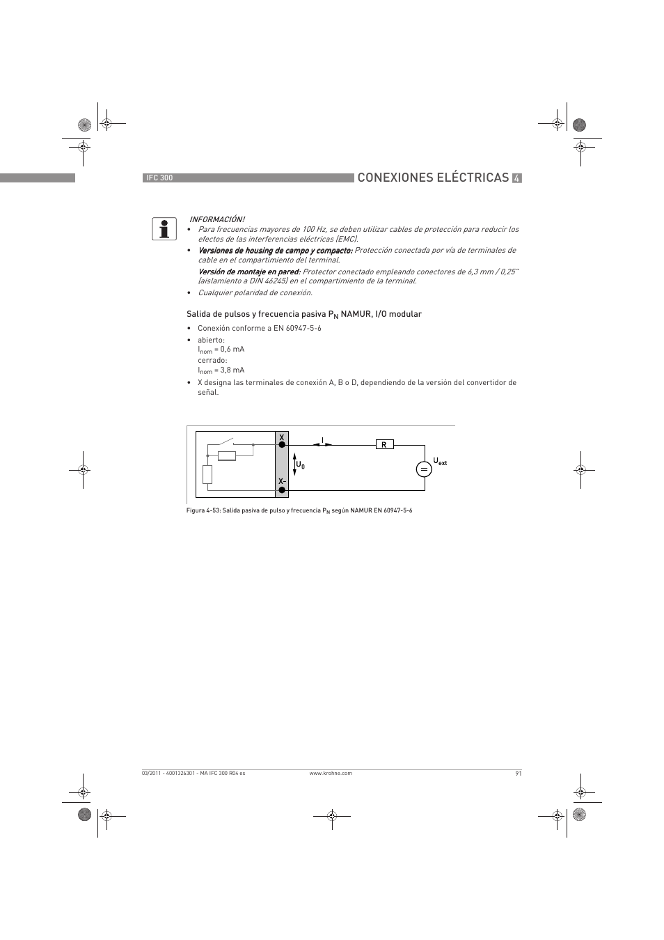 Conexiones eléctricas | KROHNE IFC 300 Converter ES User Manual | Page 91 / 196