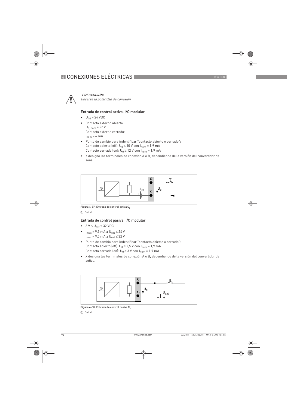 Conexiones eléctricas | KROHNE IFC 300 Converter ES User Manual | Page 94 / 196