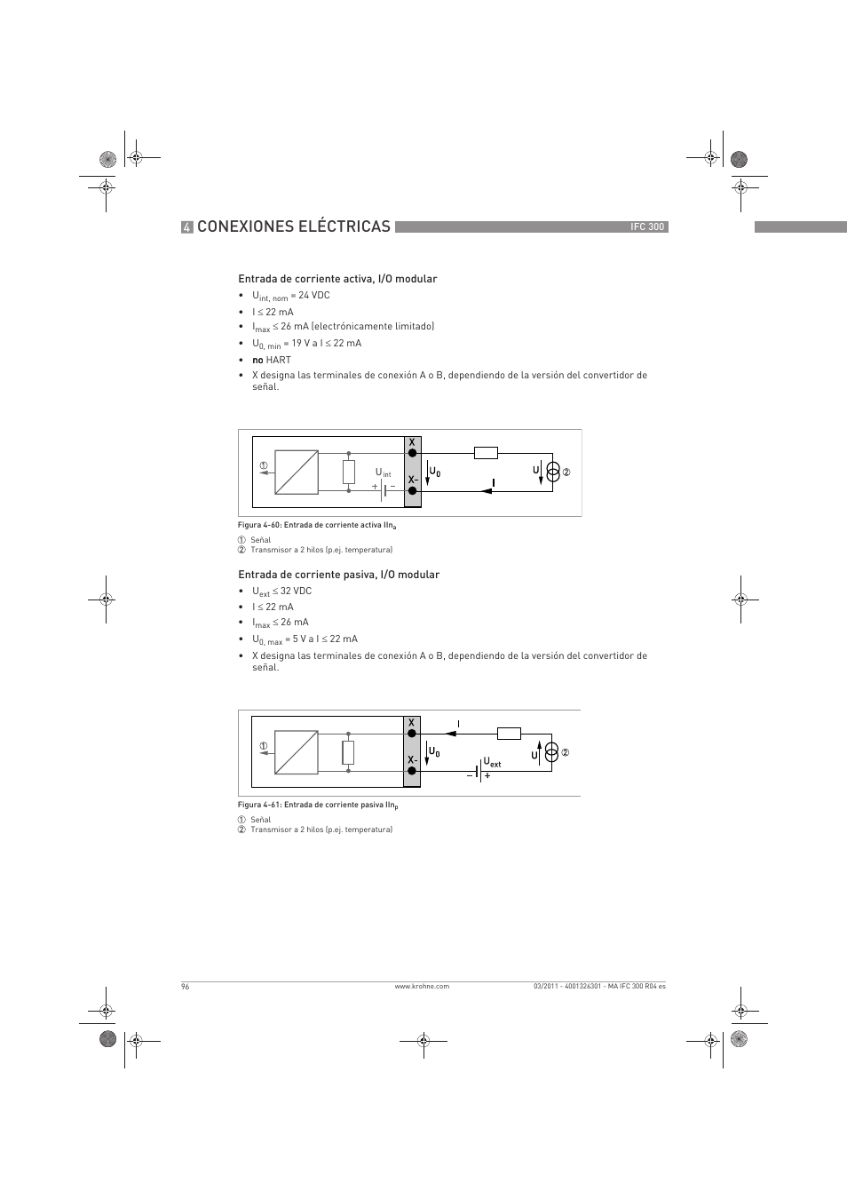 Conexiones eléctricas | KROHNE IFC 300 Converter ES User Manual | Page 96 / 196