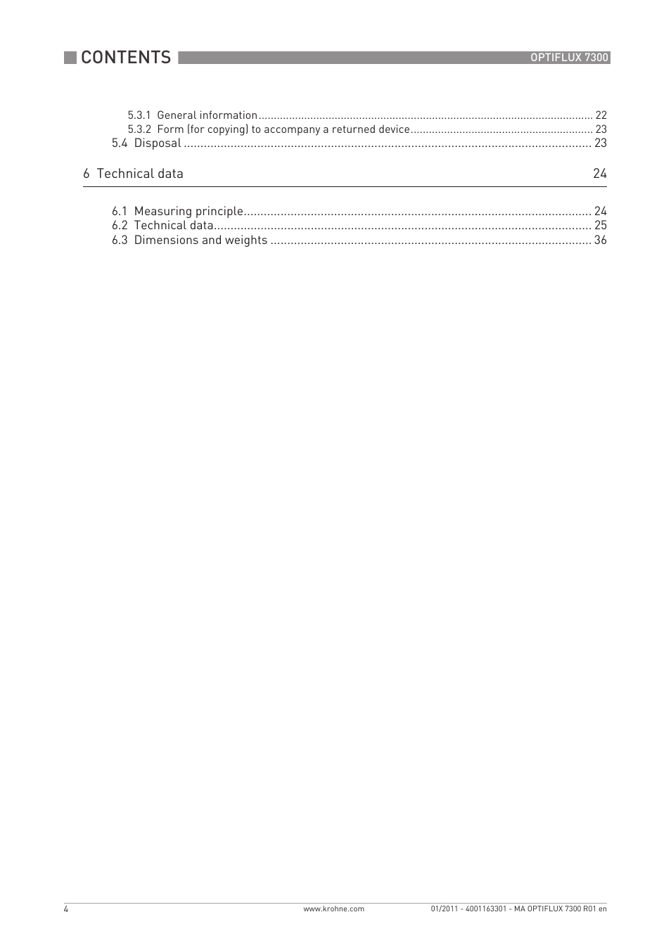 KROHNE OPTIFLUX 7300 EN User Manual | Page 4 / 40