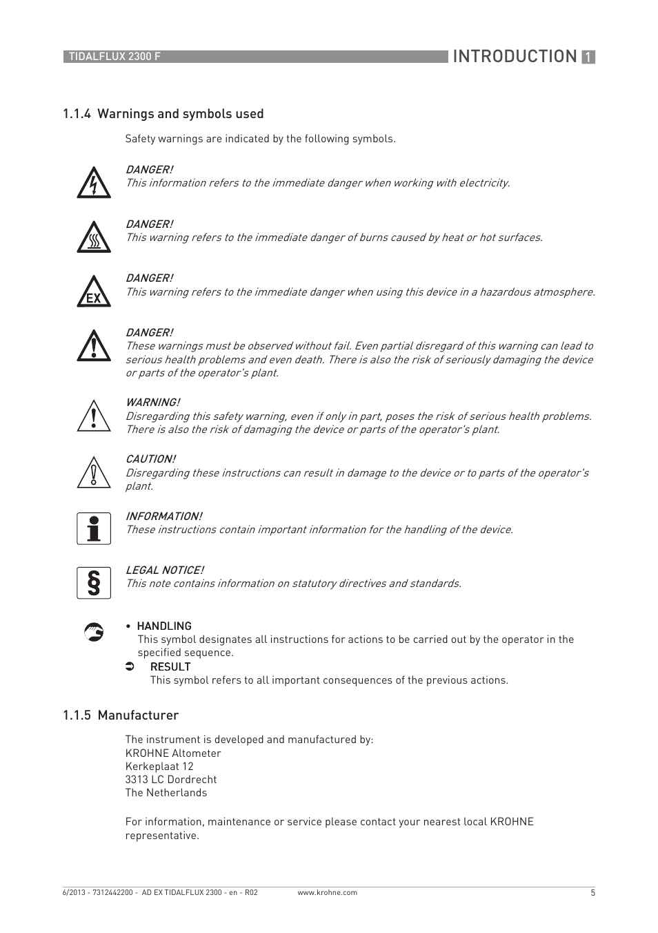 Introduction | KROHNE TIDALFLUX 2300 F Ex EN User Manual | Page 5 / 24