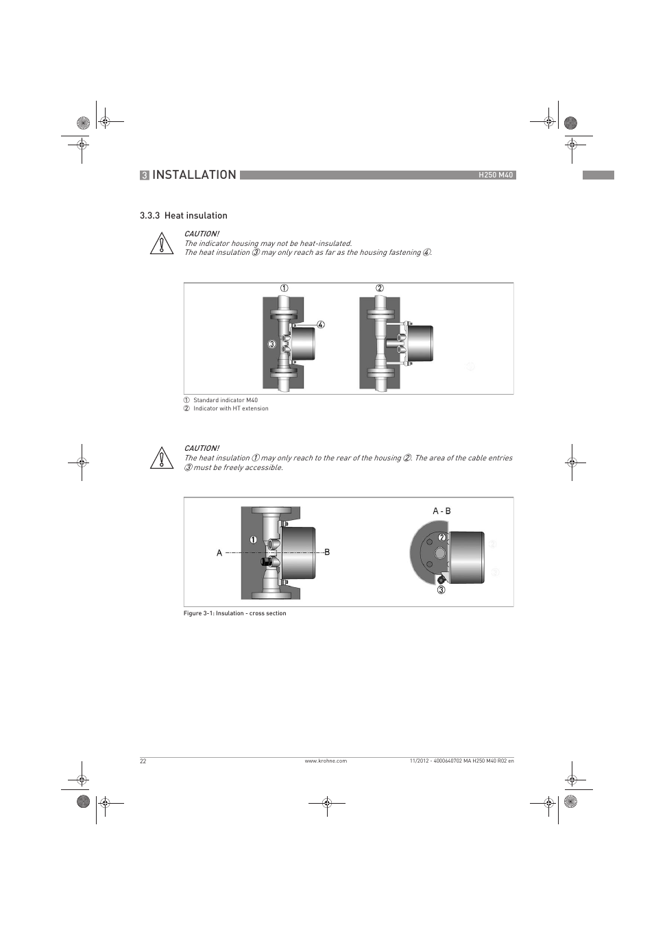 Installation | KROHNE H250 M40 EN User Manual | Page 22 / 80