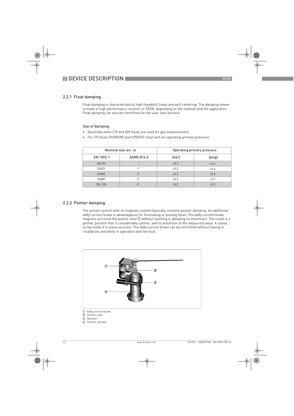 Device description | KROHNE H250 M8-M9-M10 EN User Manual | Page 12 / 88