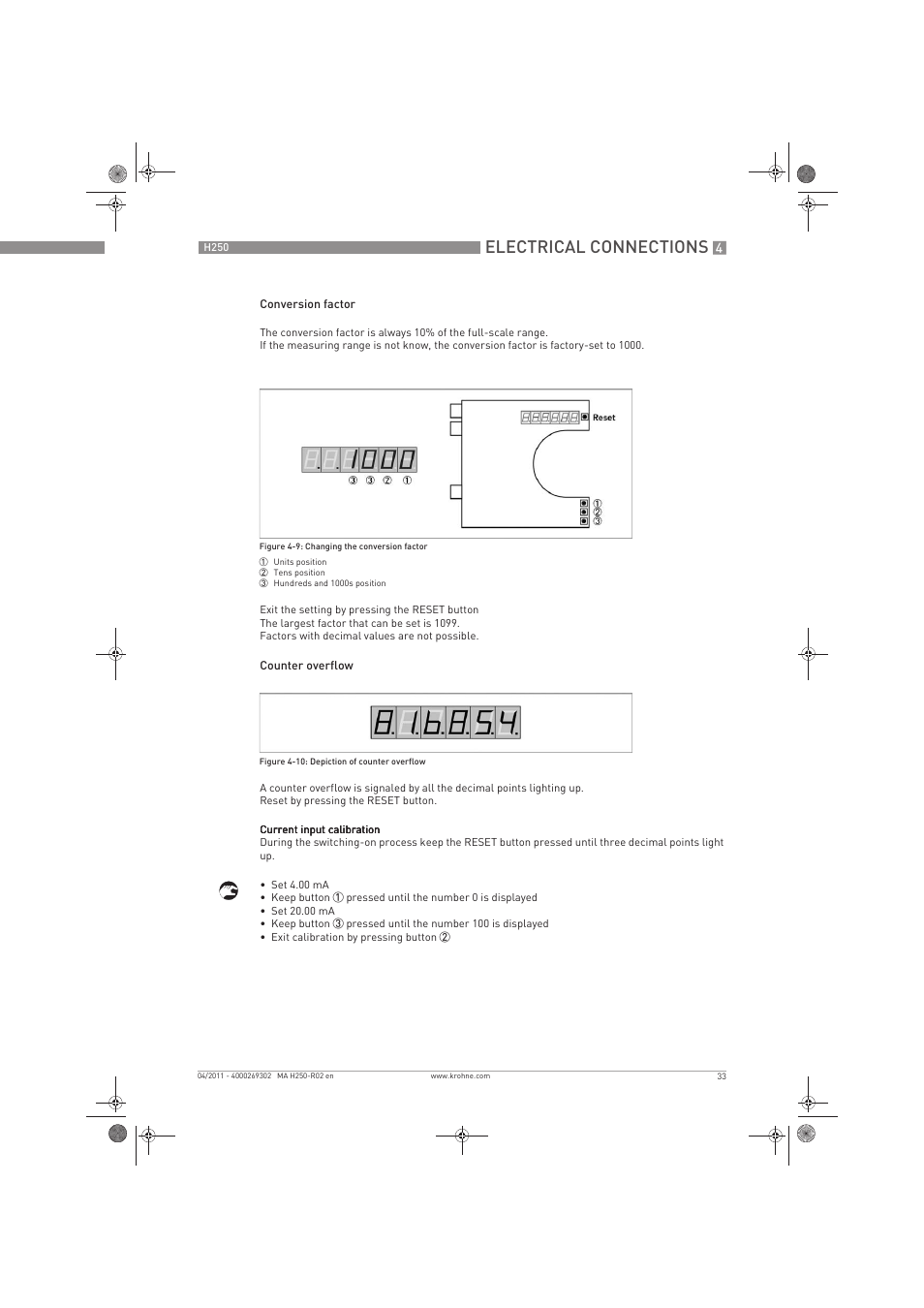 Electrical connections | KROHNE H250 M8-M9-M10 EN User Manual | Page 33 / 88