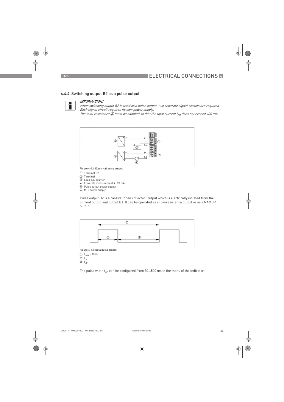 Electrical connections | KROHNE H250 M8-M9-M10 EN User Manual | Page 39 / 88