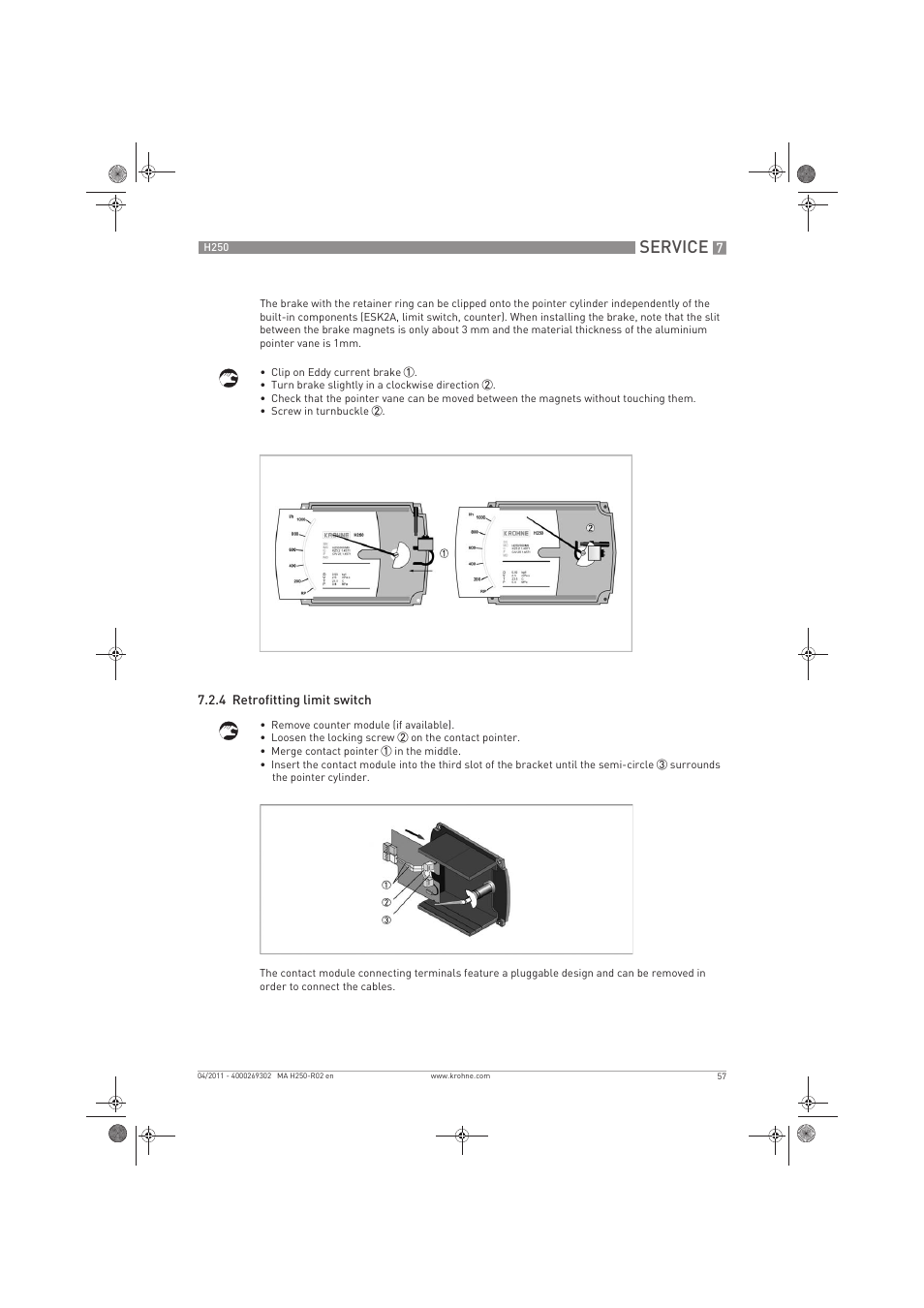 Service | KROHNE H250 M8-M9-M10 EN User Manual | Page 57 / 88