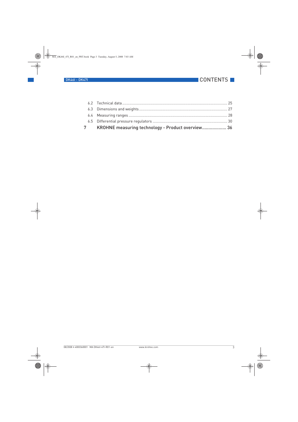 KROHNE DK 46 I-DK 47 I EN User Manual | Page 3 / 36