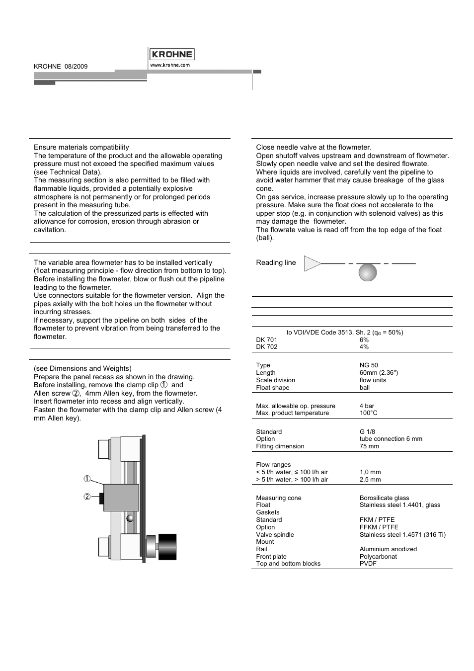 KROHNE DK 700 EN User Manual | 2 pages