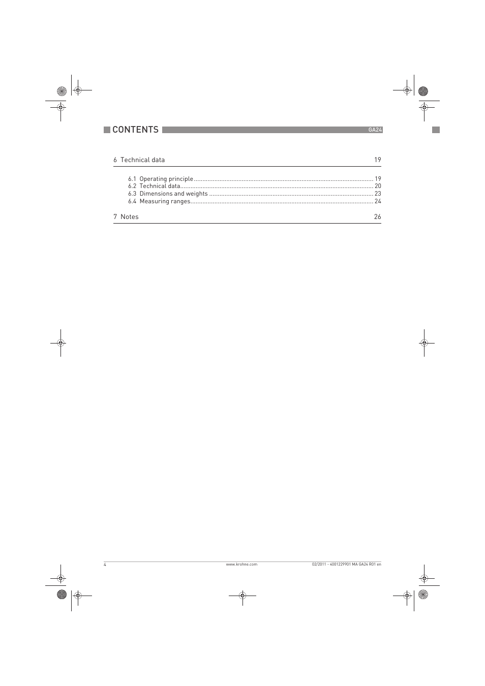KROHNE GA 24 EN User Manual | Page 4 / 28