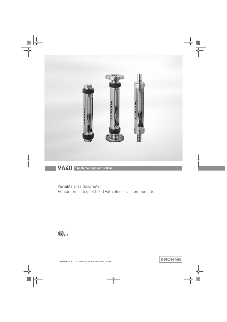 KROHNE VA 40 ATEX II2G Ex i EN User Manual | 16 pages