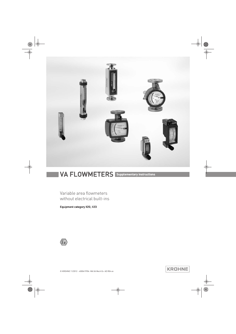 KROHNE VA FLOWMETERS EN User Manual | 20 pages