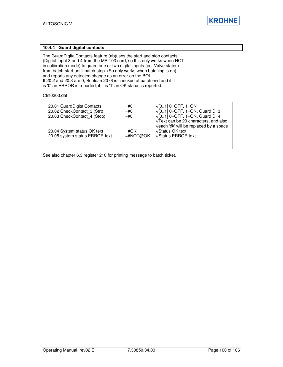 KROHNE ALTOSONIC V EN User Manual | Page 100 / 106