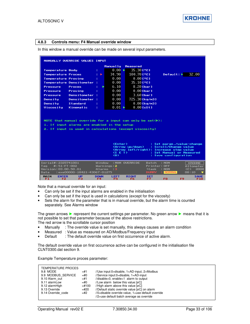 KROHNE ALTOSONIC V EN User Manual | Page 33 / 106