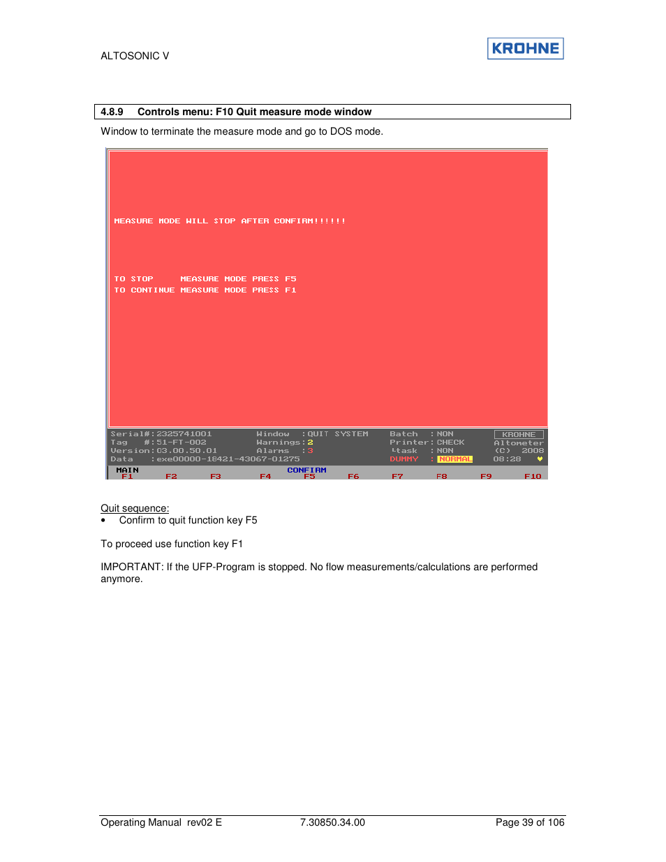 KROHNE ALTOSONIC V EN User Manual | Page 39 / 106