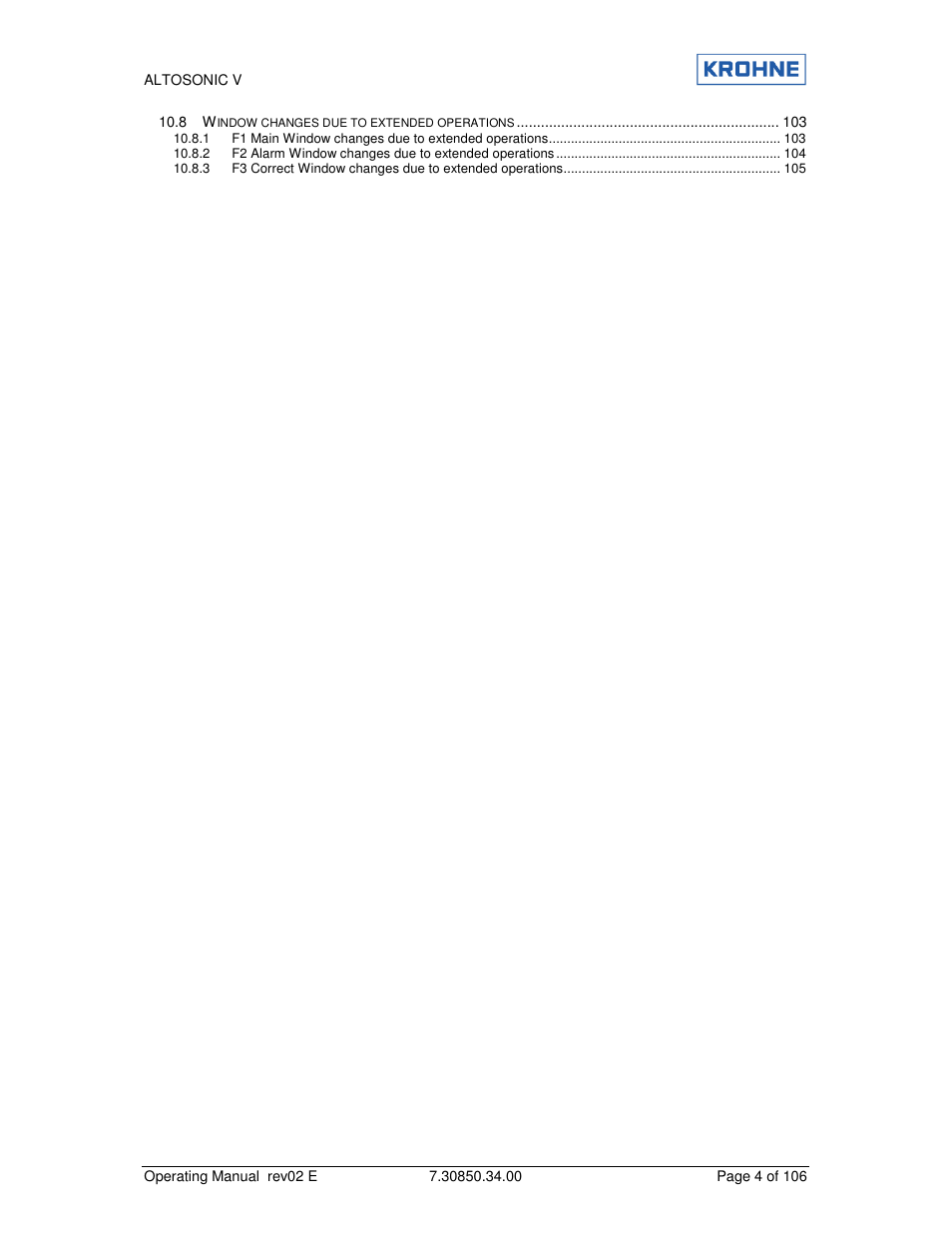 KROHNE ALTOSONIC V EN User Manual | Page 4 / 106