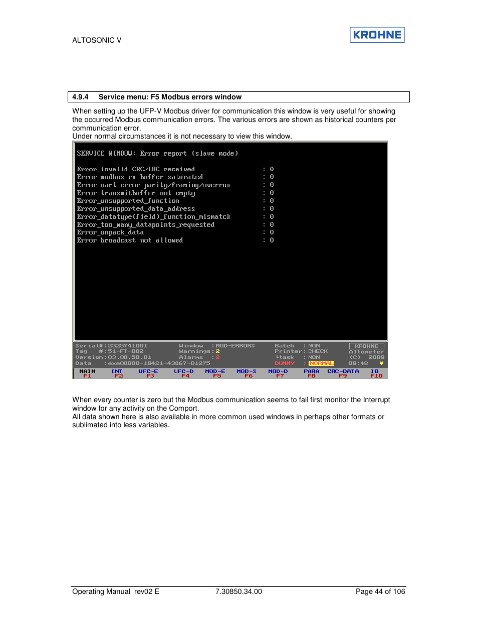 KROHNE ALTOSONIC V EN User Manual | Page 44 / 106