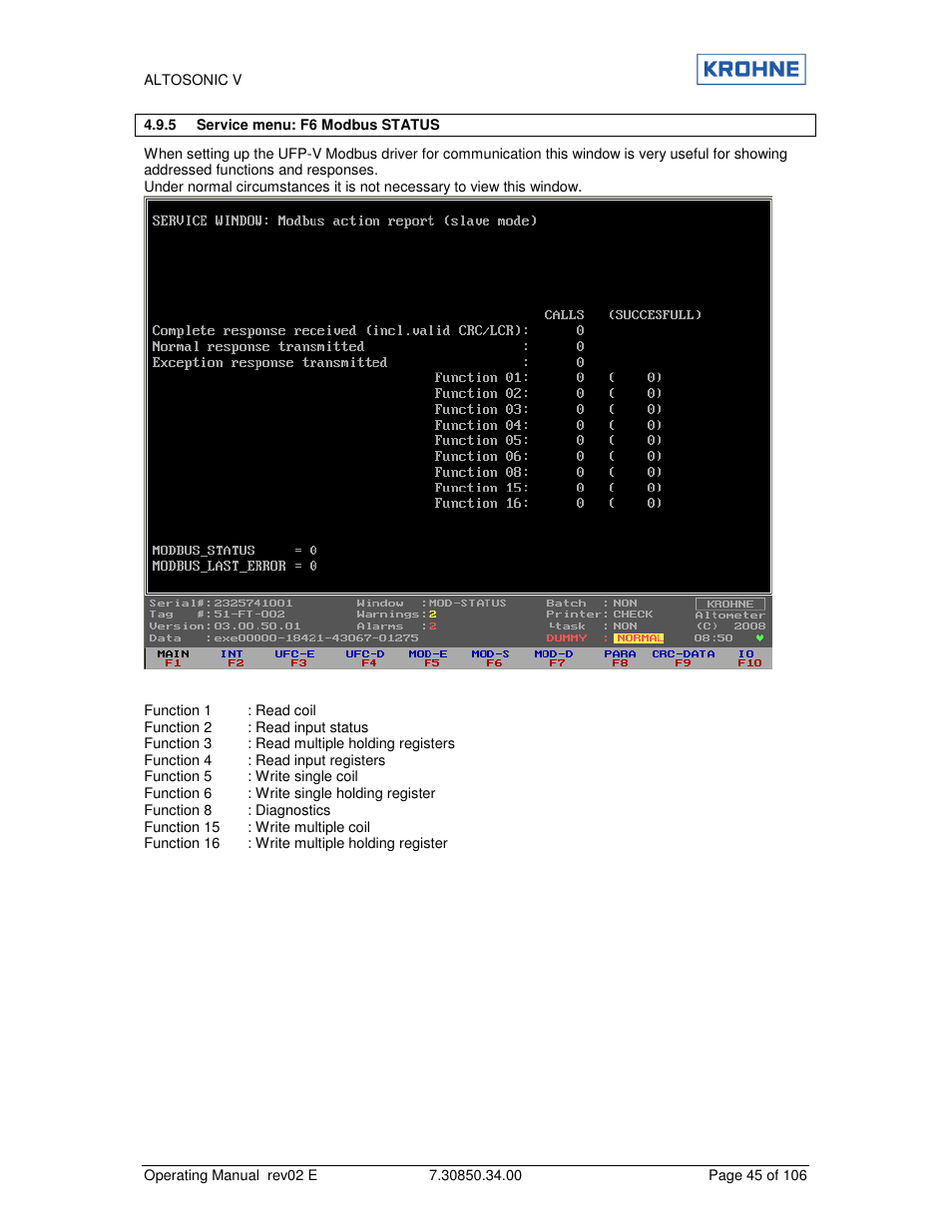 KROHNE ALTOSONIC V EN User Manual | Page 45 / 106