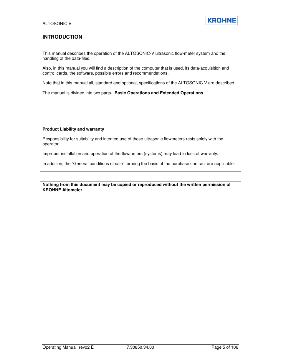 KROHNE ALTOSONIC V EN User Manual | Page 5 / 106