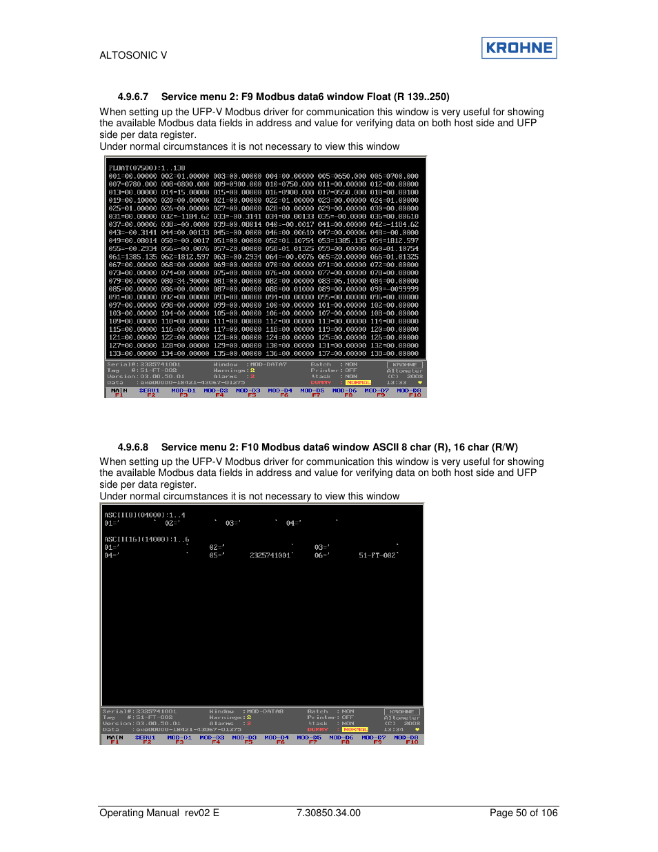 KROHNE ALTOSONIC V EN User Manual | Page 50 / 106