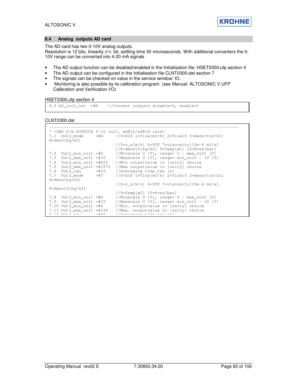 KROHNE ALTOSONIC V EN User Manual | Page 83 / 106