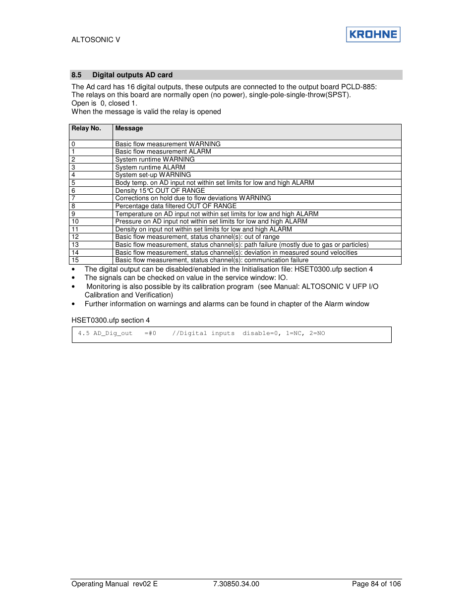 KROHNE ALTOSONIC V EN User Manual | Page 84 / 106