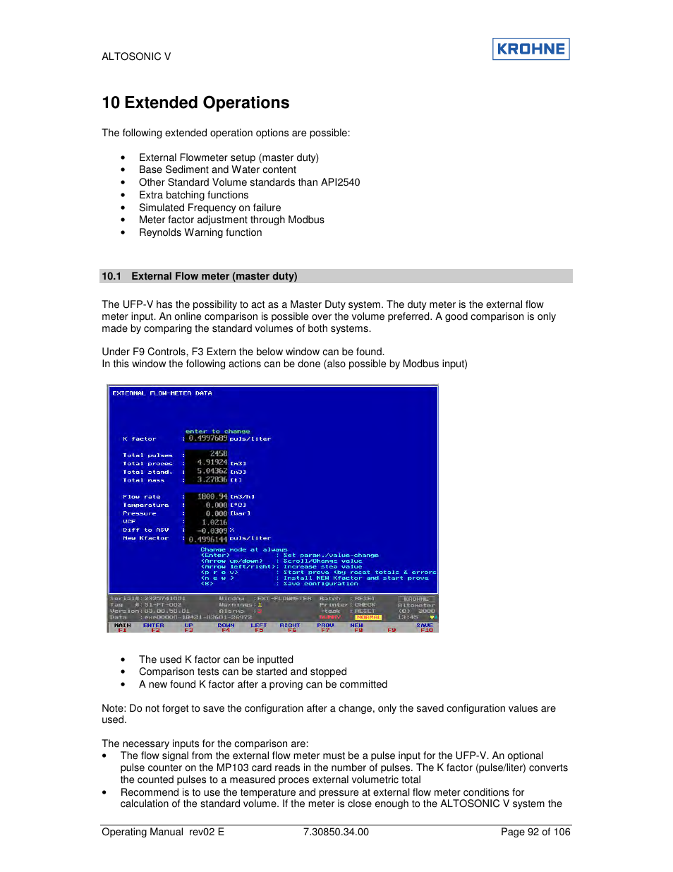 10 extended operations | KROHNE ALTOSONIC V EN User Manual | Page 92 / 106