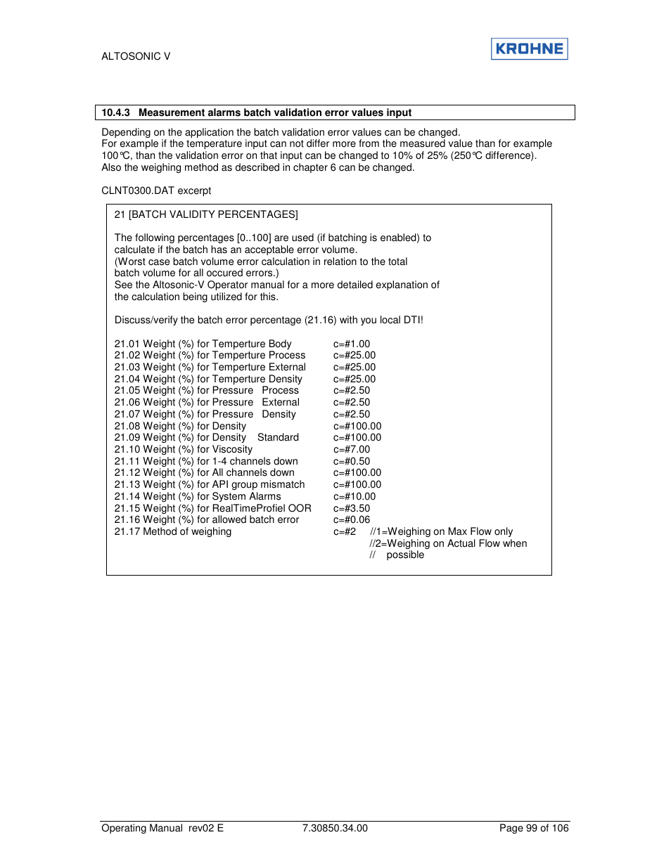 KROHNE ALTOSONIC V EN User Manual | Page 99 / 106