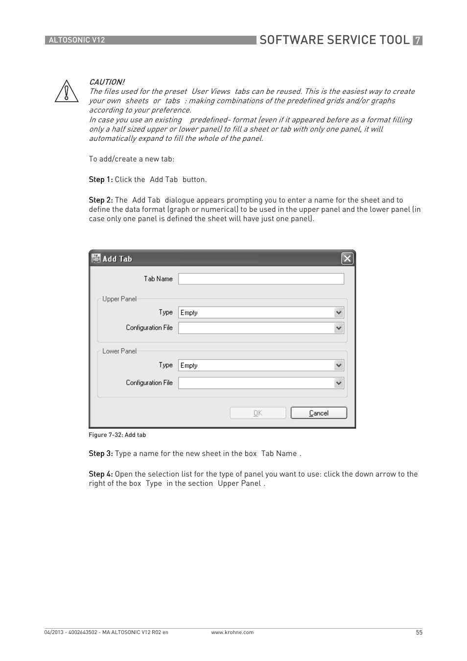 Software service tool | KROHNE ALTOSONIC V12 EN User Manual | Page 55 / 144