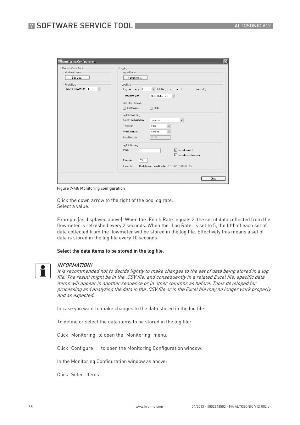 Software service tool | KROHNE ALTOSONIC V12 EN User Manual | Page 68 / 144