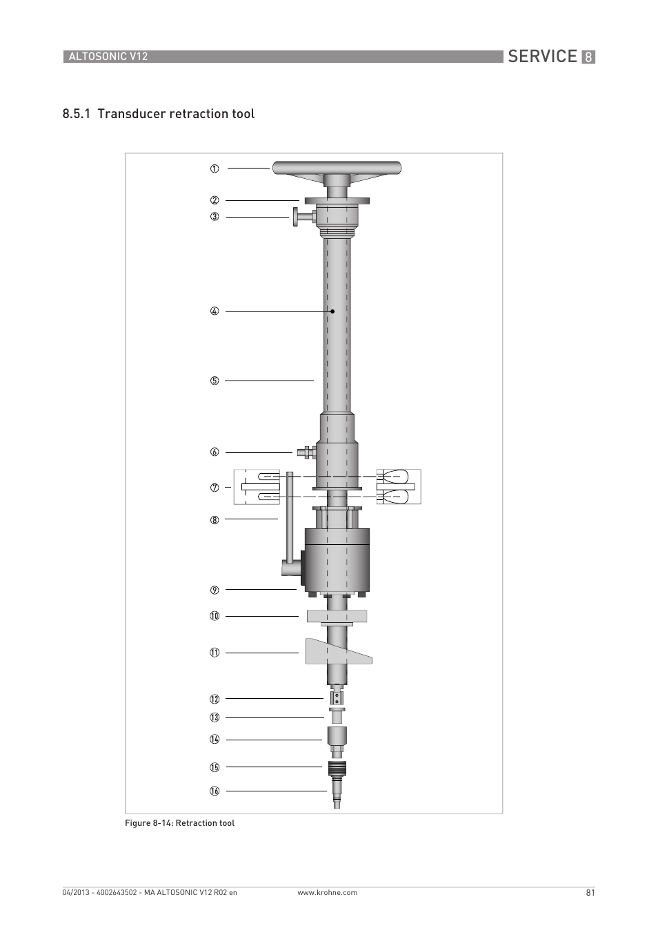Service | KROHNE ALTOSONIC V12 EN User Manual | Page 81 / 144