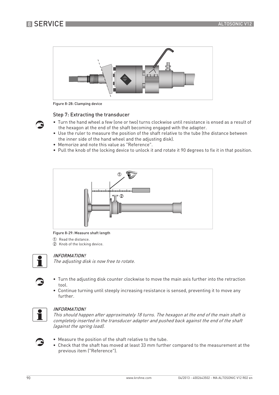 Service | KROHNE ALTOSONIC V12 EN User Manual | Page 90 / 144