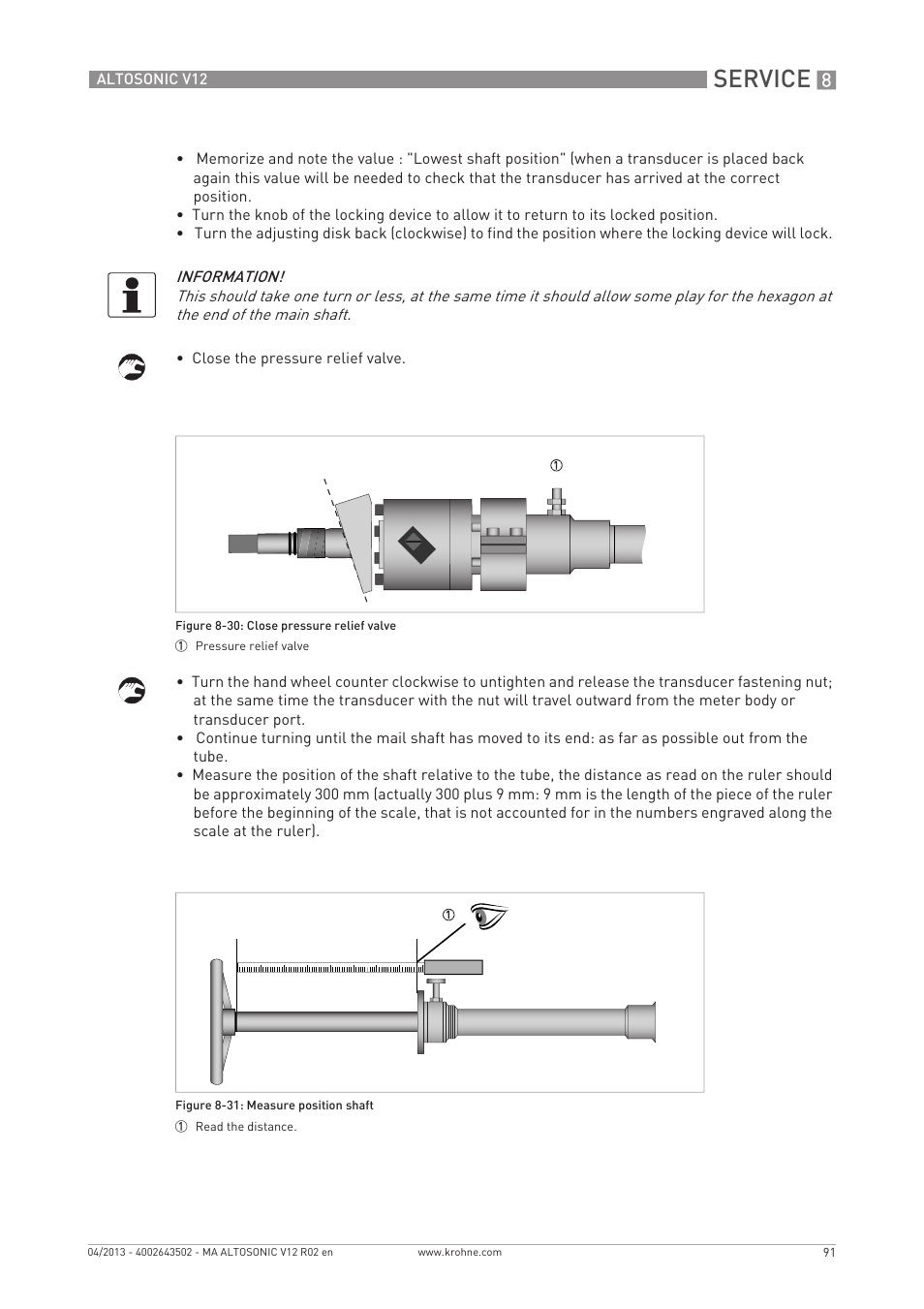 Service | KROHNE ALTOSONIC V12 EN User Manual | Page 91 / 144